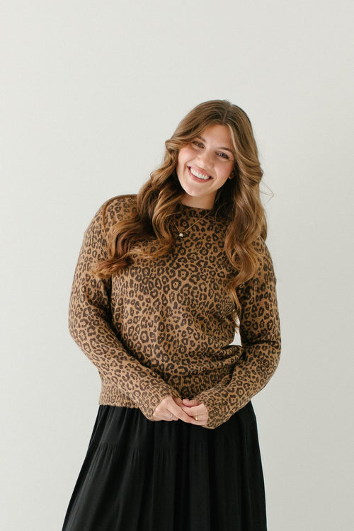 'Journey' Leopard Print Sweater Top