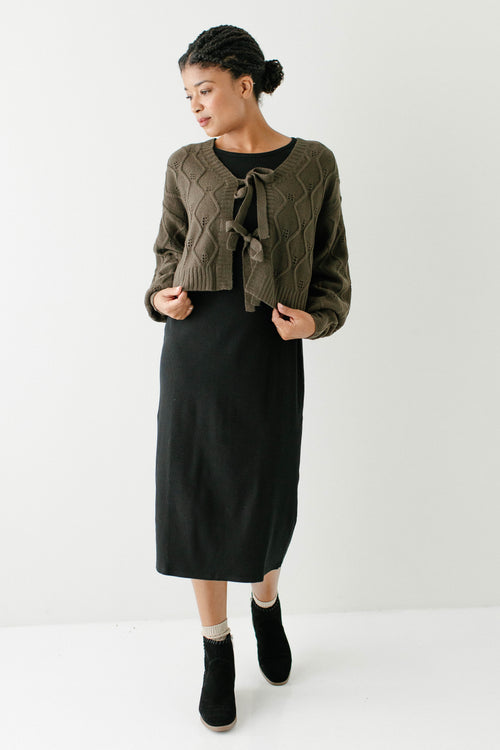 'Sojourner' Bow Front Knit Cardigan