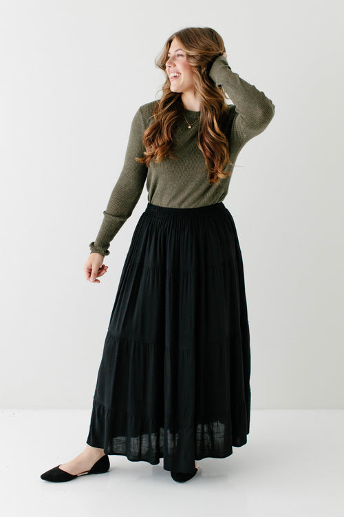 'Addison' Tiered Maxi Skirt