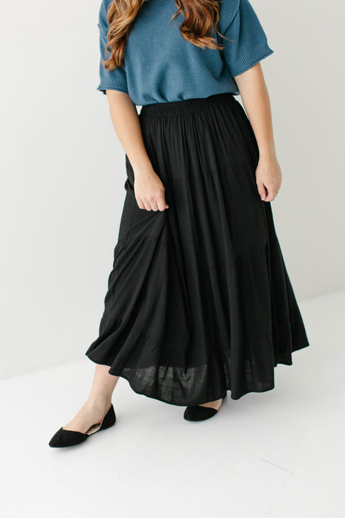 'Addison' Tiered Maxi Skirt