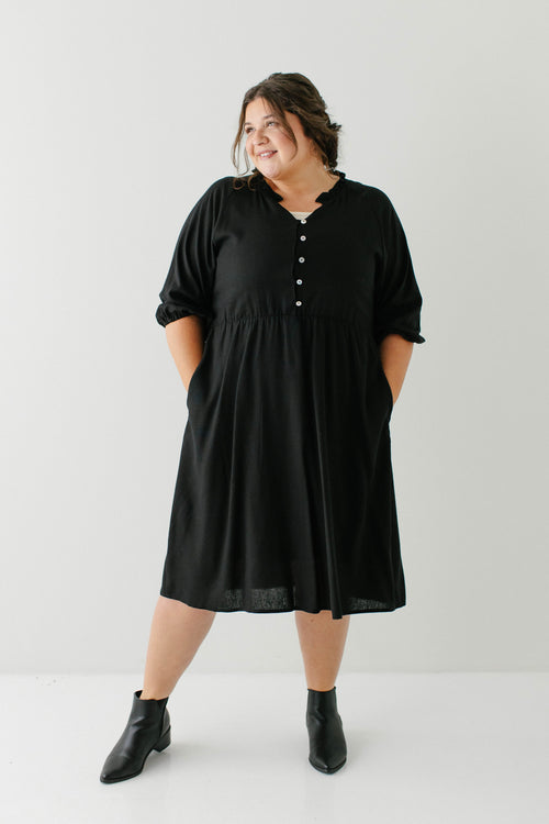 'Kenzi' Ruffle Detail Knee Length Dress