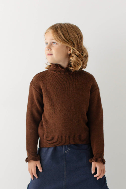 Gigi Girl Ruffled Turtleneck Sweater