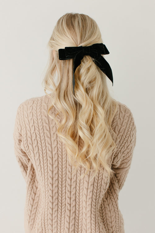 Velvet Double Bow Barrette
