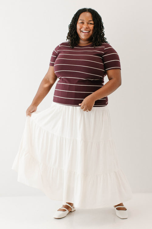 Plus 'Conor' Classic Striped Top