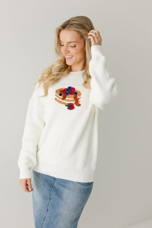 'Patty' Pancake Applique Sweater