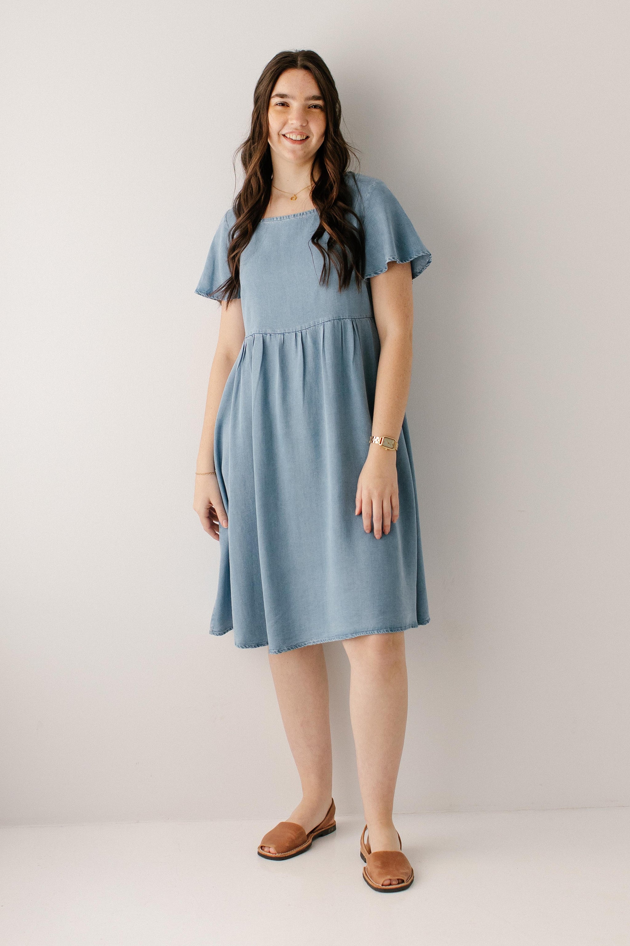 Savannah Square Neck Knee Length Dress – The Main Street Exchange