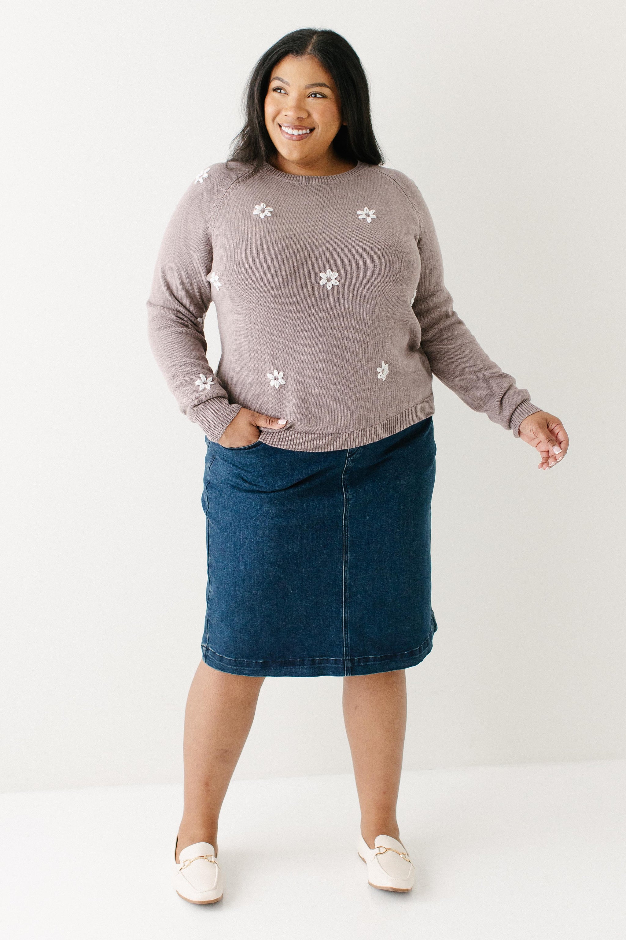 Sheridan Stretch Denim Skirt – The Main Street Exchange