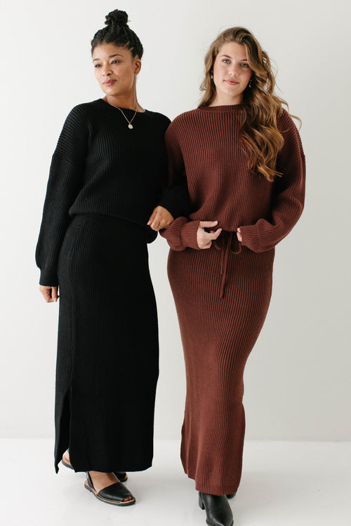'Jordyn' Midi Sweater Skirt