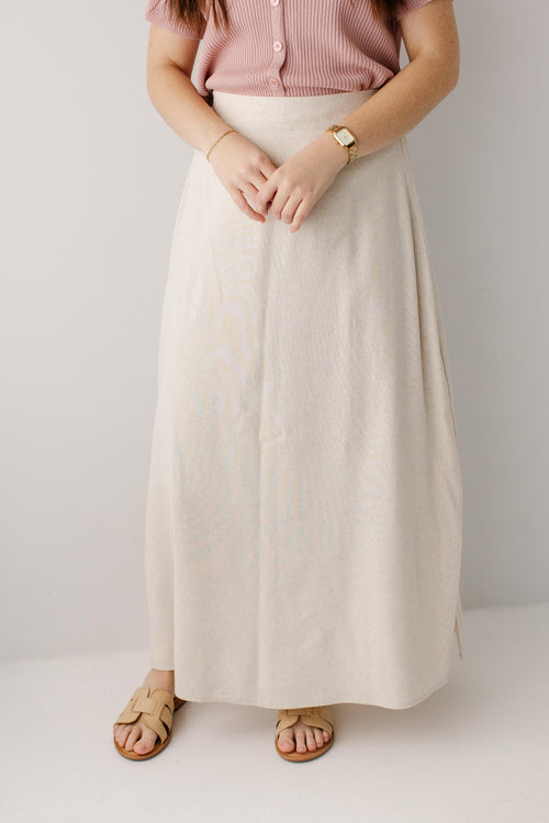 Vera Linen Blend Maxi Skirt