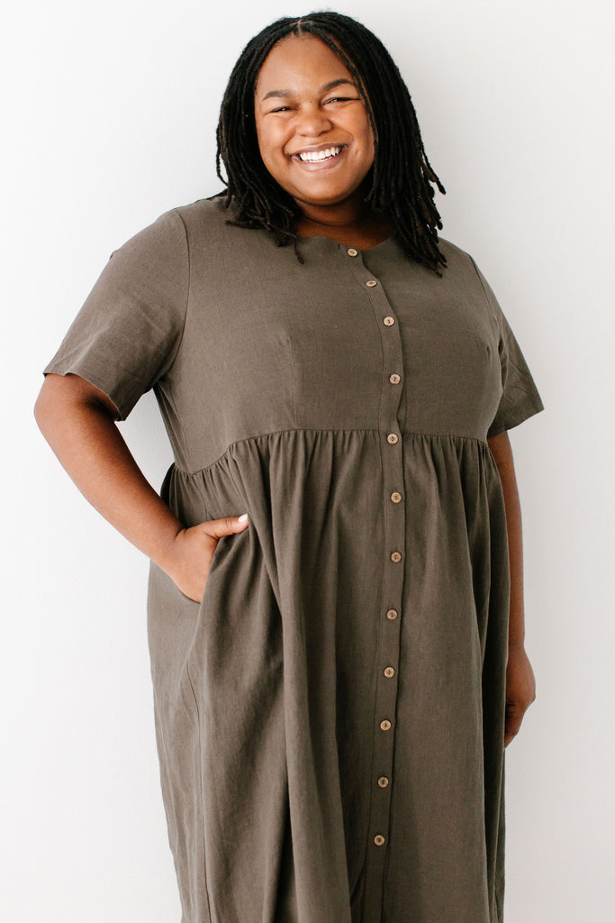 cooperative emilia a line button down midi dress Cooperative Emilia Linen Button-Down Midi Dress | Urban Outfitters