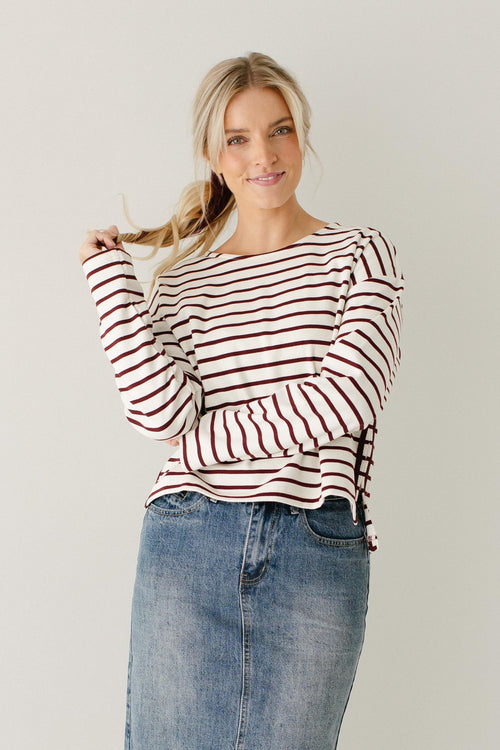 'Lola' Striped Knit Top