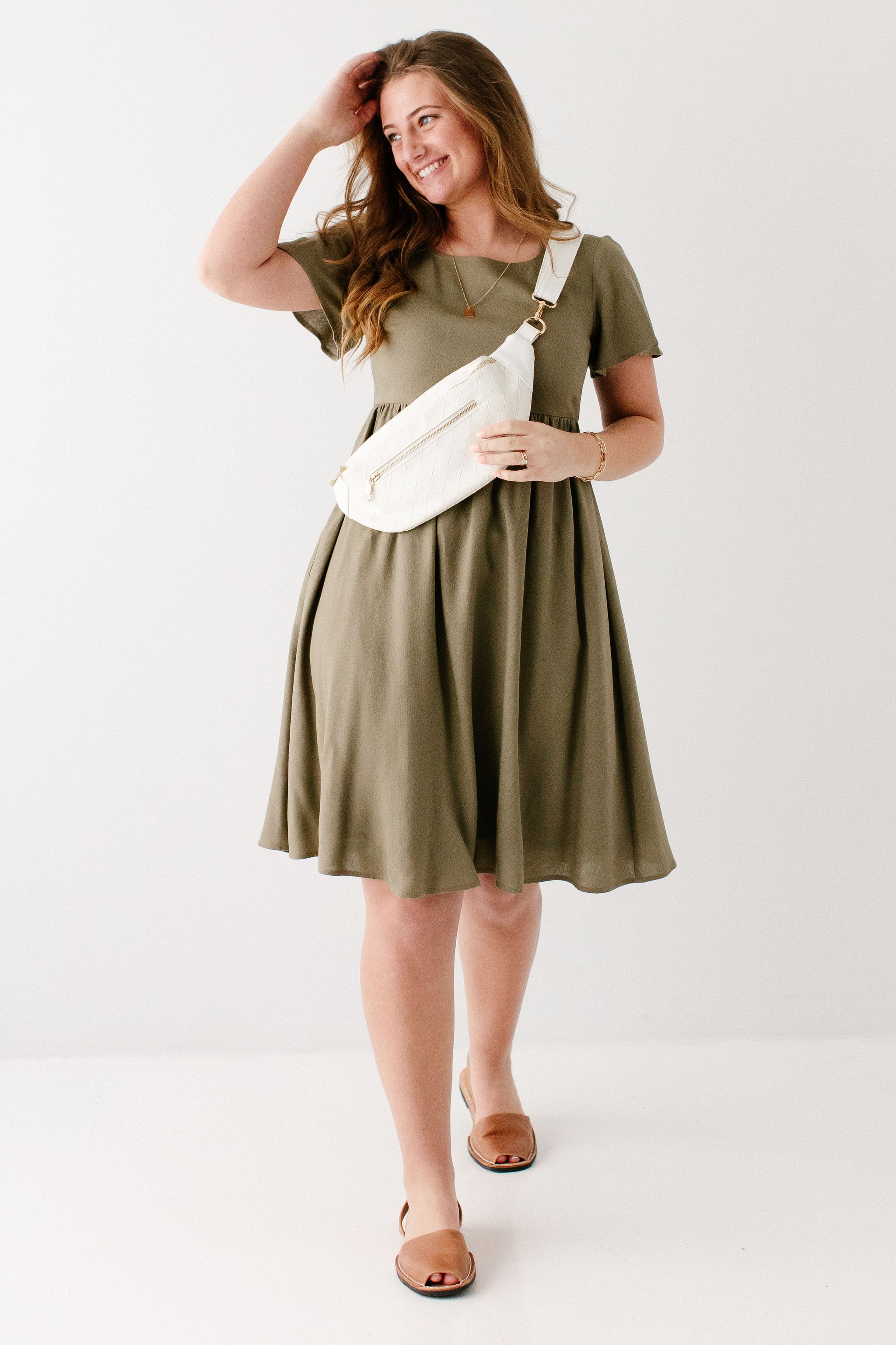 Savannah Square Neck Knee Length Dress FINAL SALE – The Main