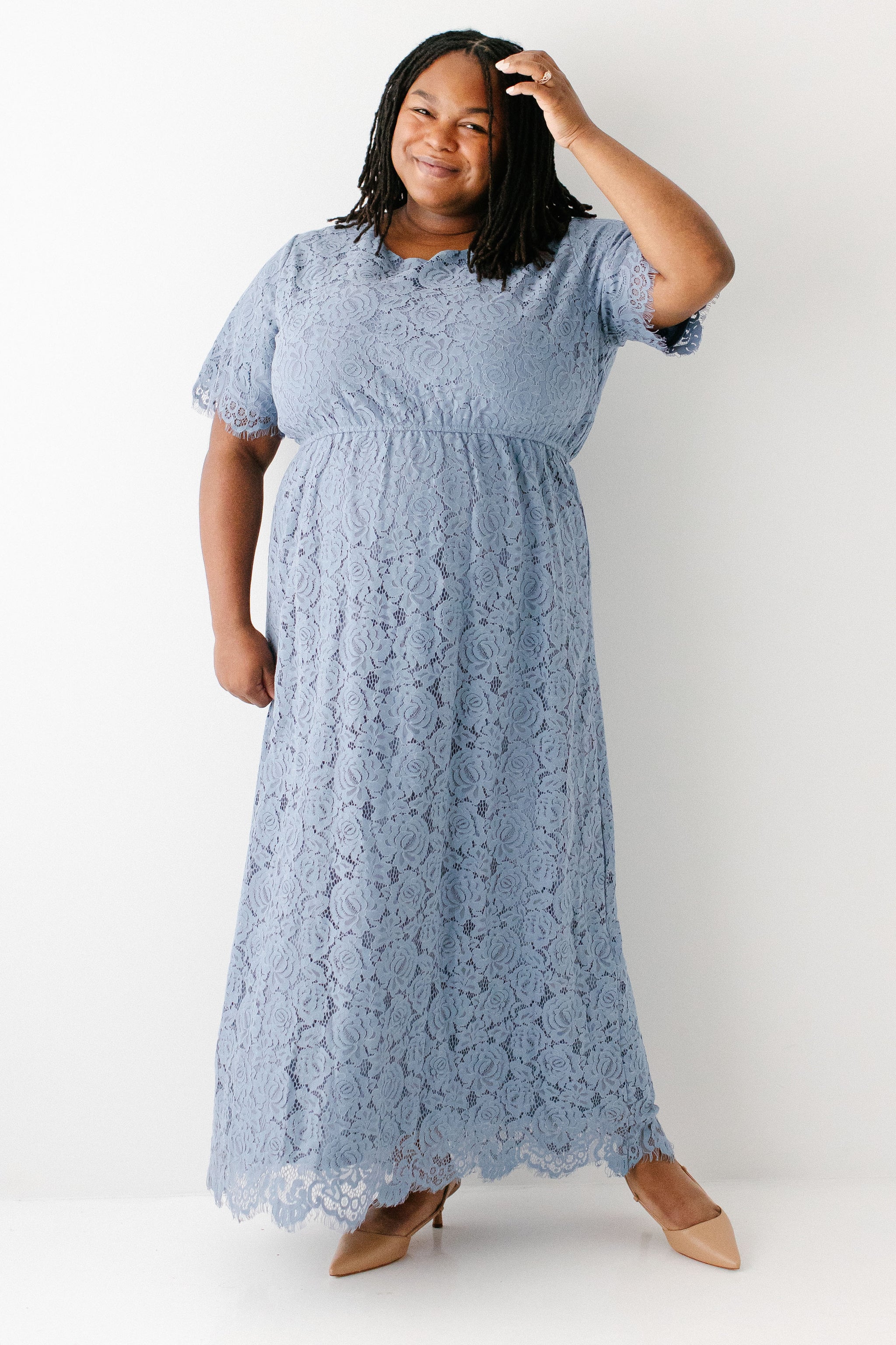 Odessa Round Neck Lace Maxi Dress FINAL SALE The Main Street Exchange Odessa Round Neck Lace Maxi Dress FINAL SALE The Main Street Exchange