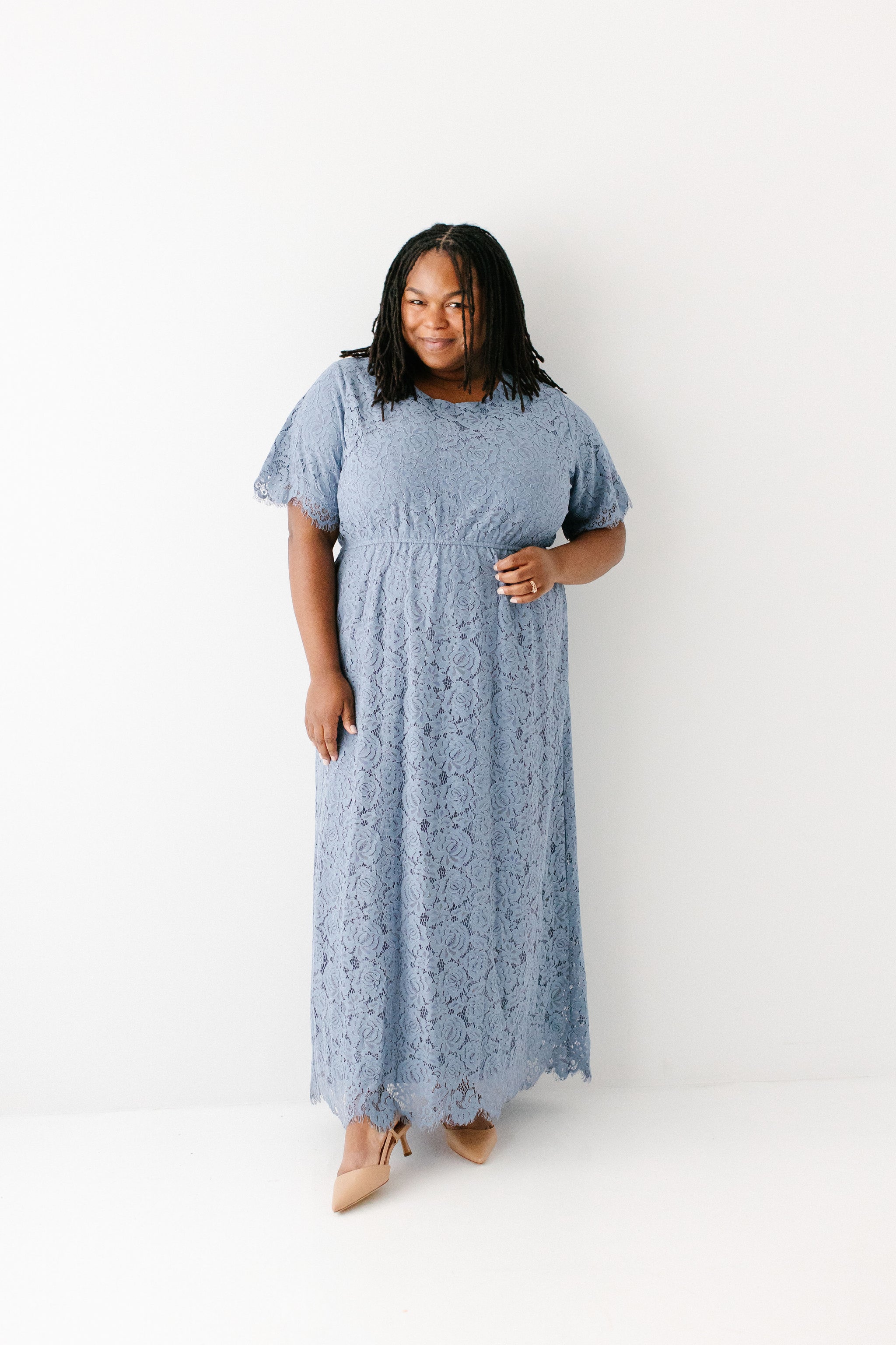 Odessa Round Neck Lace Maxi Dress FINAL SALE S / Black Odessa Round Neck Lace Maxi Dress FINAL SALE S / Black