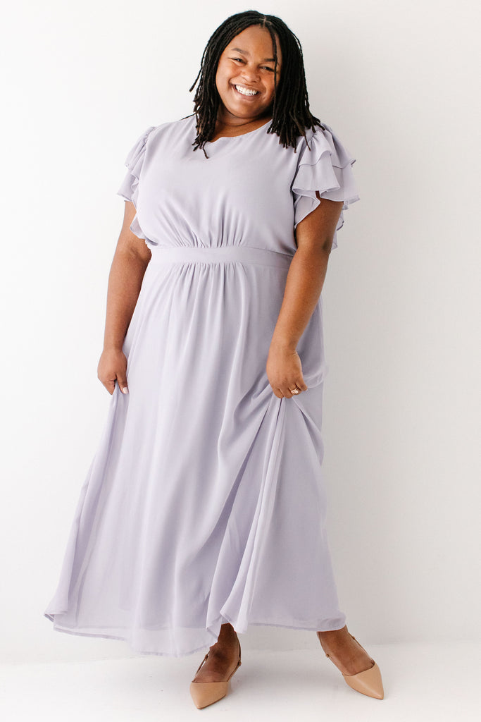 Valencia Flutter Sleeve Maxi Dress FINAL SALE – The Main Street Exchange