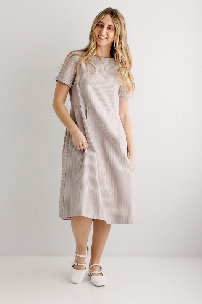 Alta Boatneck Striped Midi Dress – The Main Street Exchange