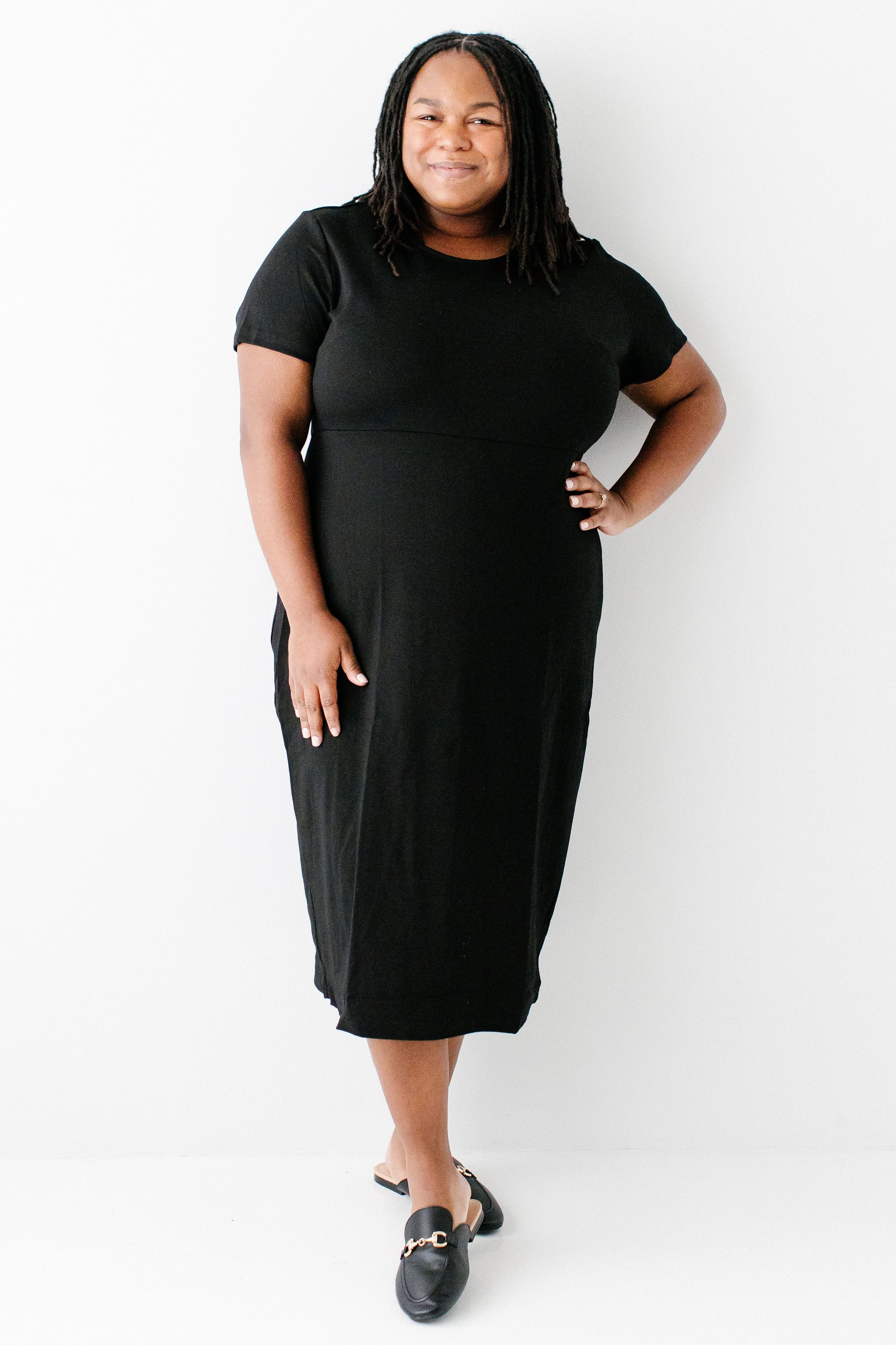 Spencer Ponte Knit Midi Dress, L / Black Spencer Ponte Knit Midi Dress, L / Black