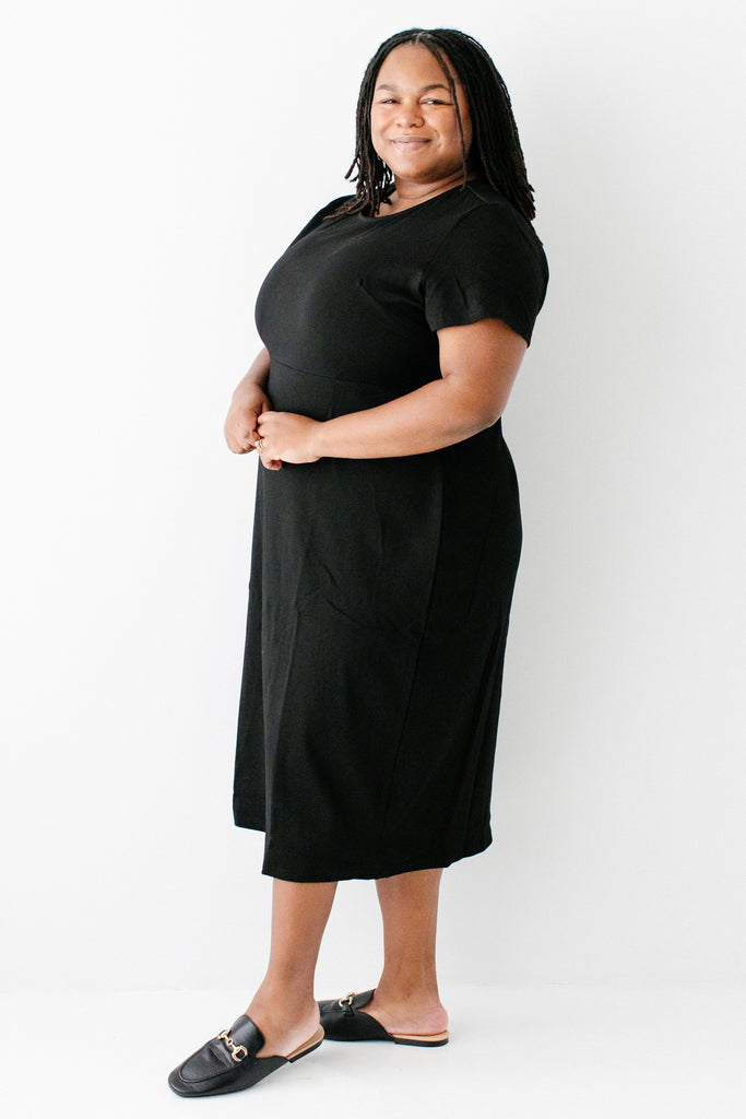 Spencer Ponte Knit Midi Dress, L / Black Spencer Ponte Knit Midi Dress, L / Black