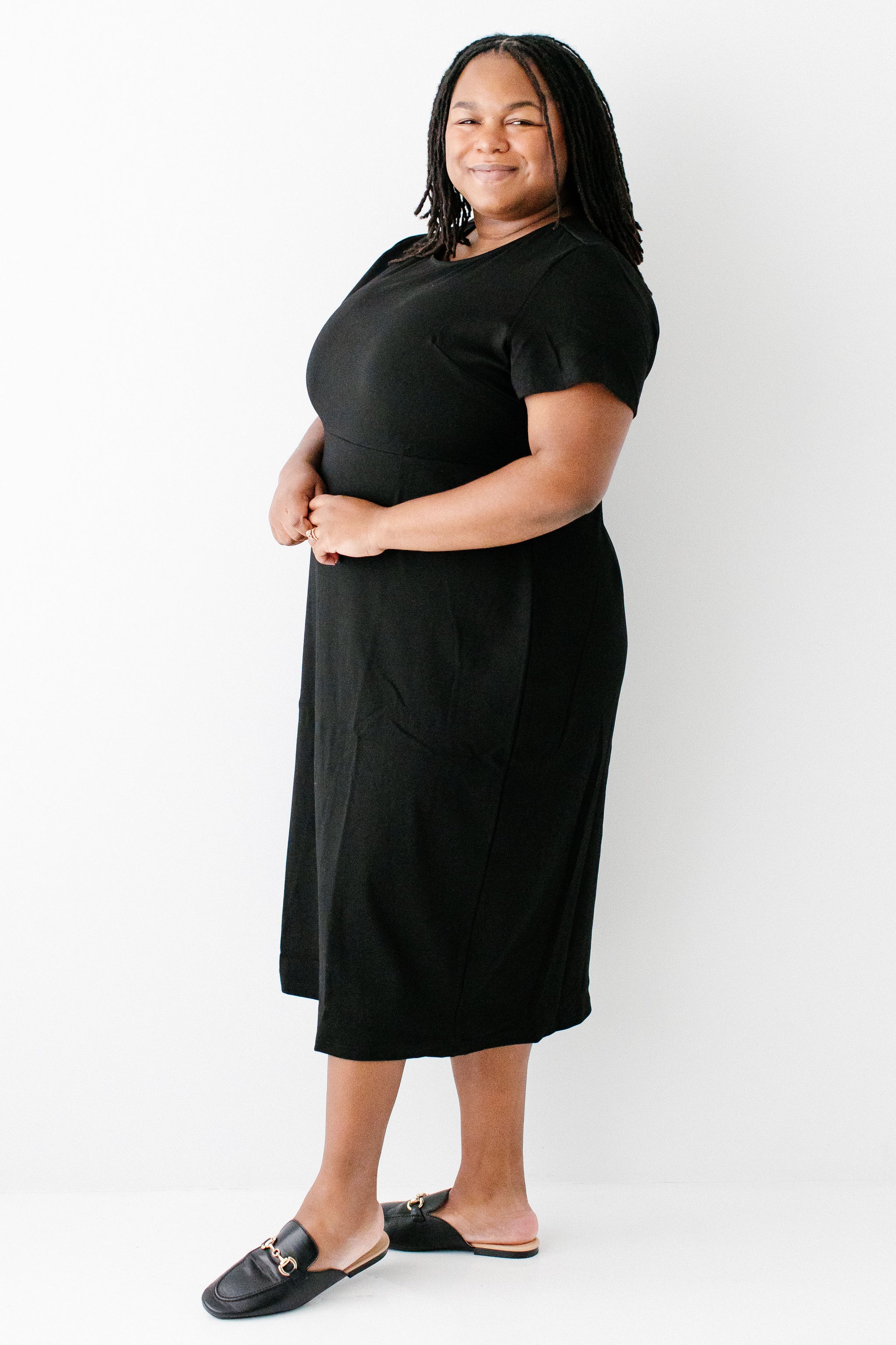 ponte knit dress 'Spencer' Midi S / Navy Website Brand_Altama CYCLAMEN Mesh Maternity Dress Or dry clean Color:Black white