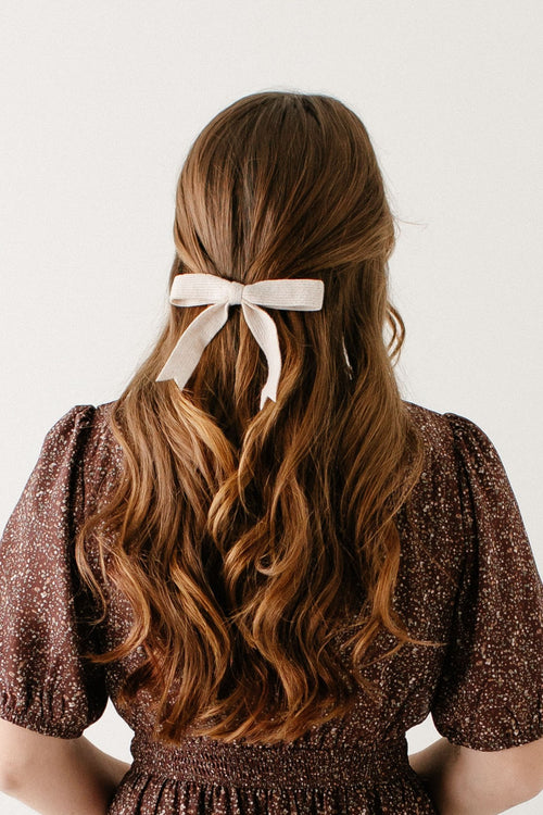 Sweater Bow Barrette
