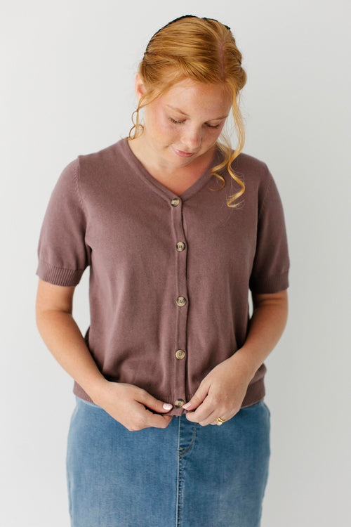 Catherine Short Sleeve Cotton Cardigan