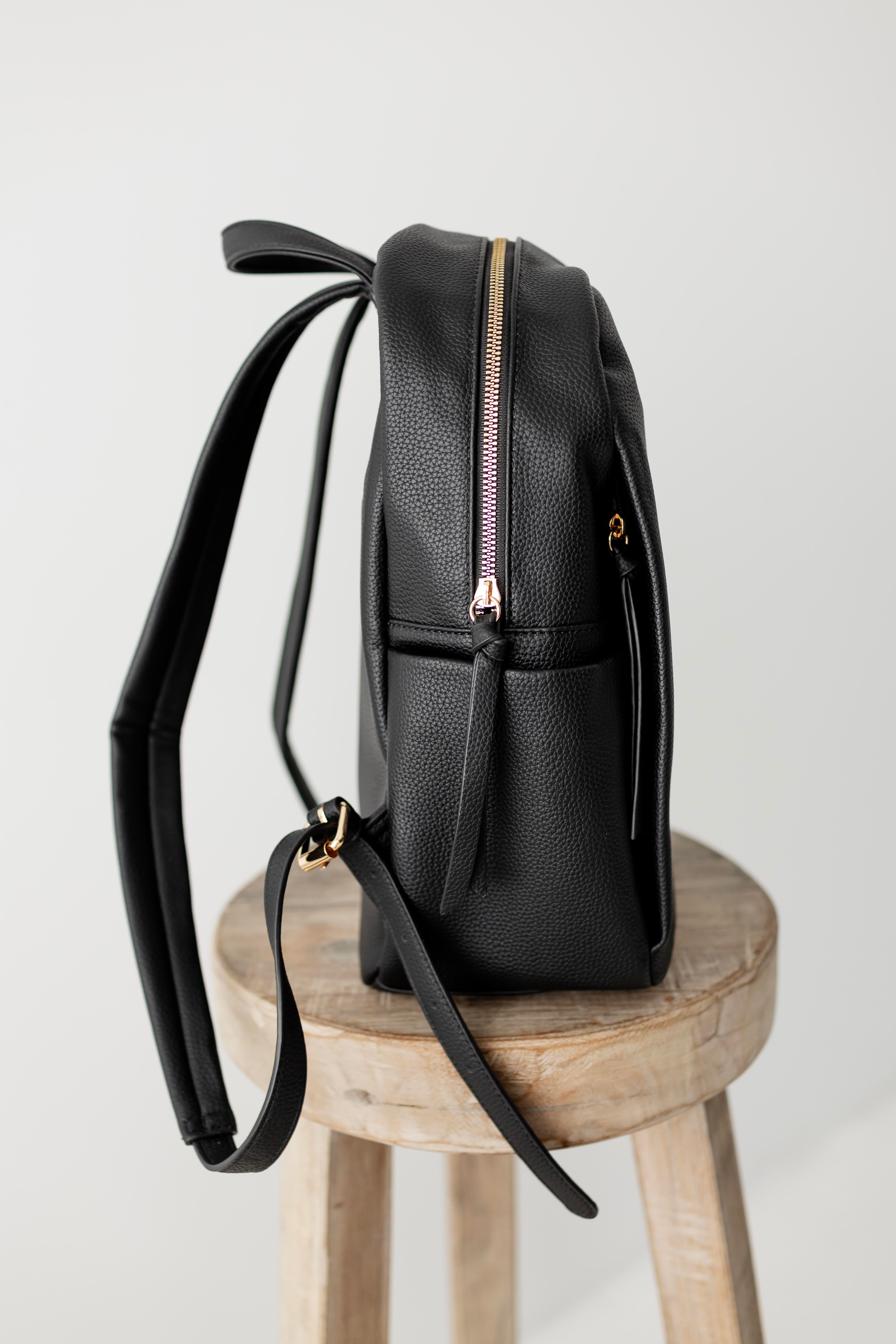 black leather look backpack Thursday Boot Company Men's Rugged Boot OS Chrome Finished Accessories Women Black Travel Backpack Rucksack