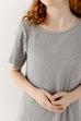 'Hallie' Ribbed Swing Dress in Heather Grey