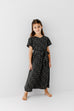 'Esther' Girl Ditsy Floral Dress in Black