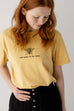 'Kind Words Are Like Honey' Embroidered Graphic Tee in Dusty Yellow
