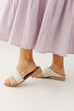 'Lanai' Asymmetrical Cutout Sandals in Natural