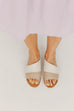 'Lanai' Asymmetrical Cutout Sandals in Natural
