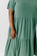 Plus 'Saylor' Flare Tiered Midi Dress in Jade
