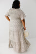 Plus 'Michelle' Smocked Bodice Floral Maxi Dress in Taupe