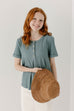 'Shay' Ribbed Bamboo Blend Henley Top