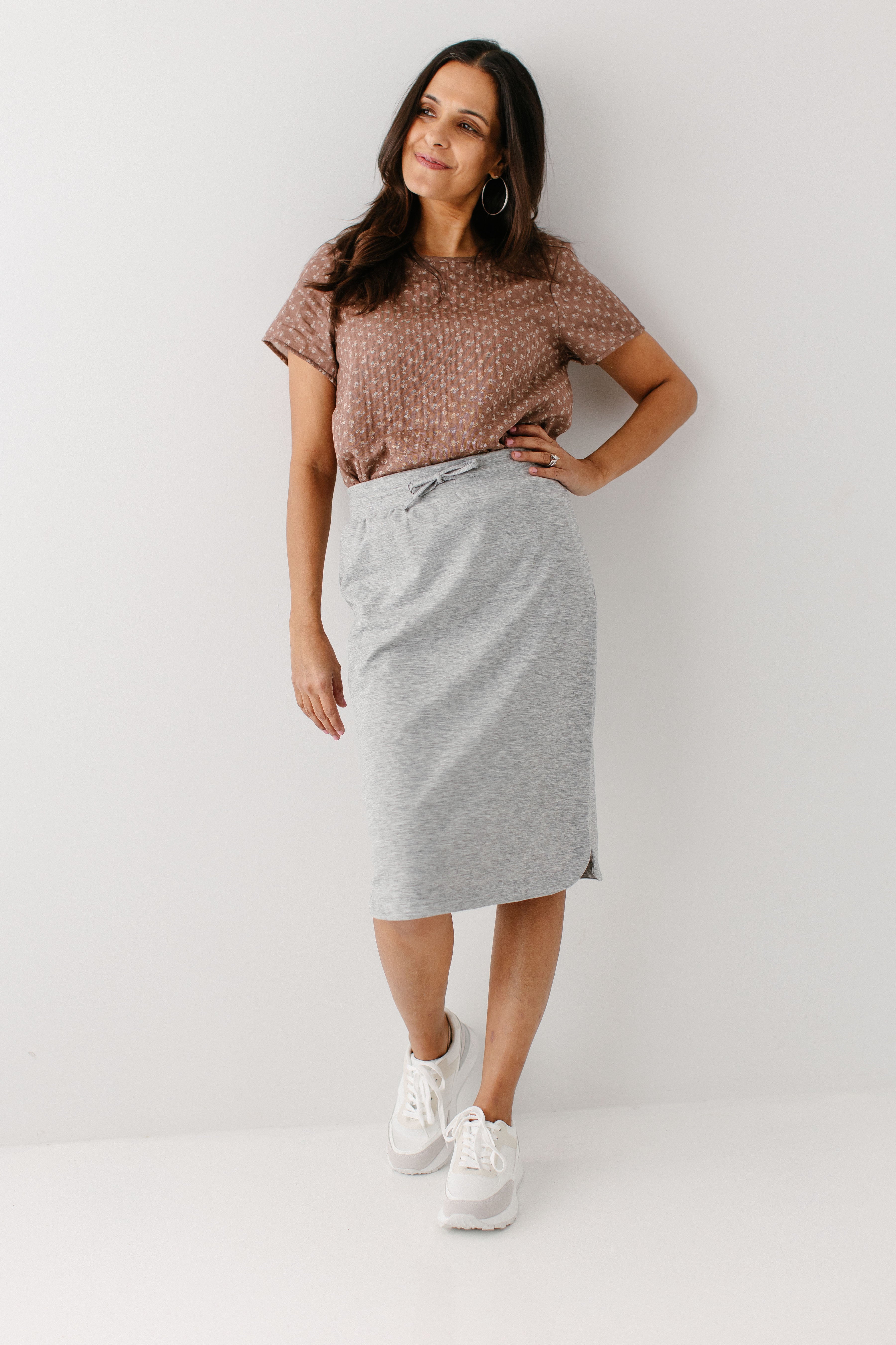 'Olivia' Skirt in Heather Grey FINAL SALE – The Main Street Exchange