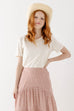 'Lynne' Luxe Cotton Blend Short Sleeve Tee