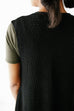 'Alinda' Crochet Knit Vest in Black