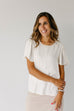 'Valorie' Tulip Sleeve Top in Ecru