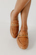 'Kingston' Woven Leather Loafers in Tan