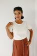 'Molly' Textured Puff Sleeve Top in Cream