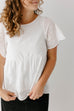 'Whitney' Eyelet Babydoll Top in White