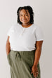 'Shay' Ribbed Bamboo Blend Henley Top