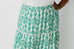 Plus 'Giselle' Kelly Green Floral Print Skirt in Ivory