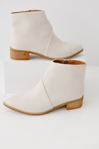 White suede 2024 ankle boots