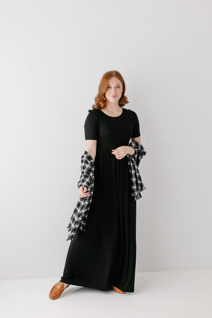 Church Dress for Women Half Sleeve Loose Elegant Clergy Maxi Dress