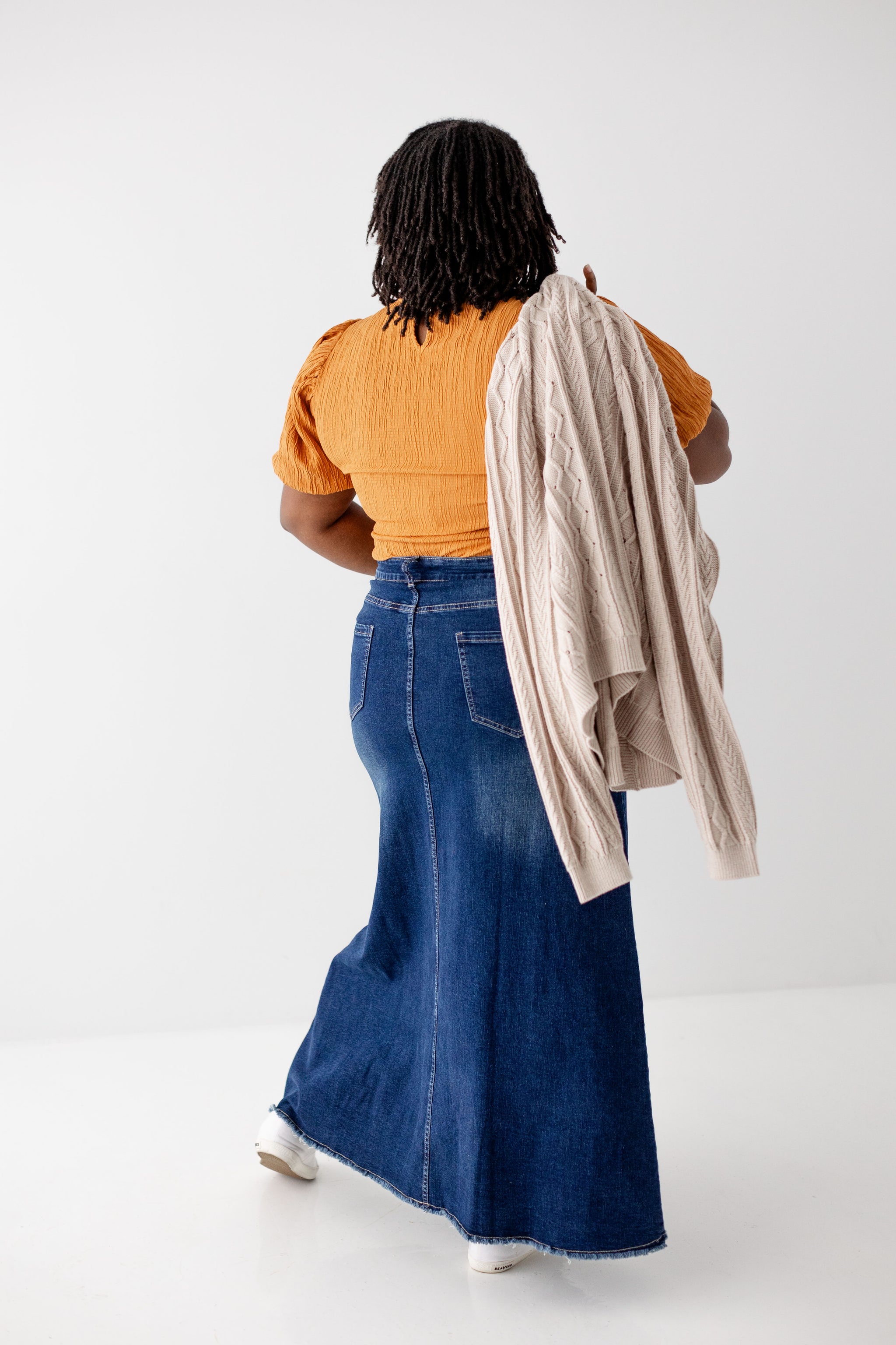 【INCHANT ME】Bay Teen Denim H-Line Long Skirt Inherit Jennifer A-Line Long Denim Skirt : Target