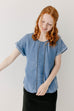 'Emma' Tencel Top in Chambray