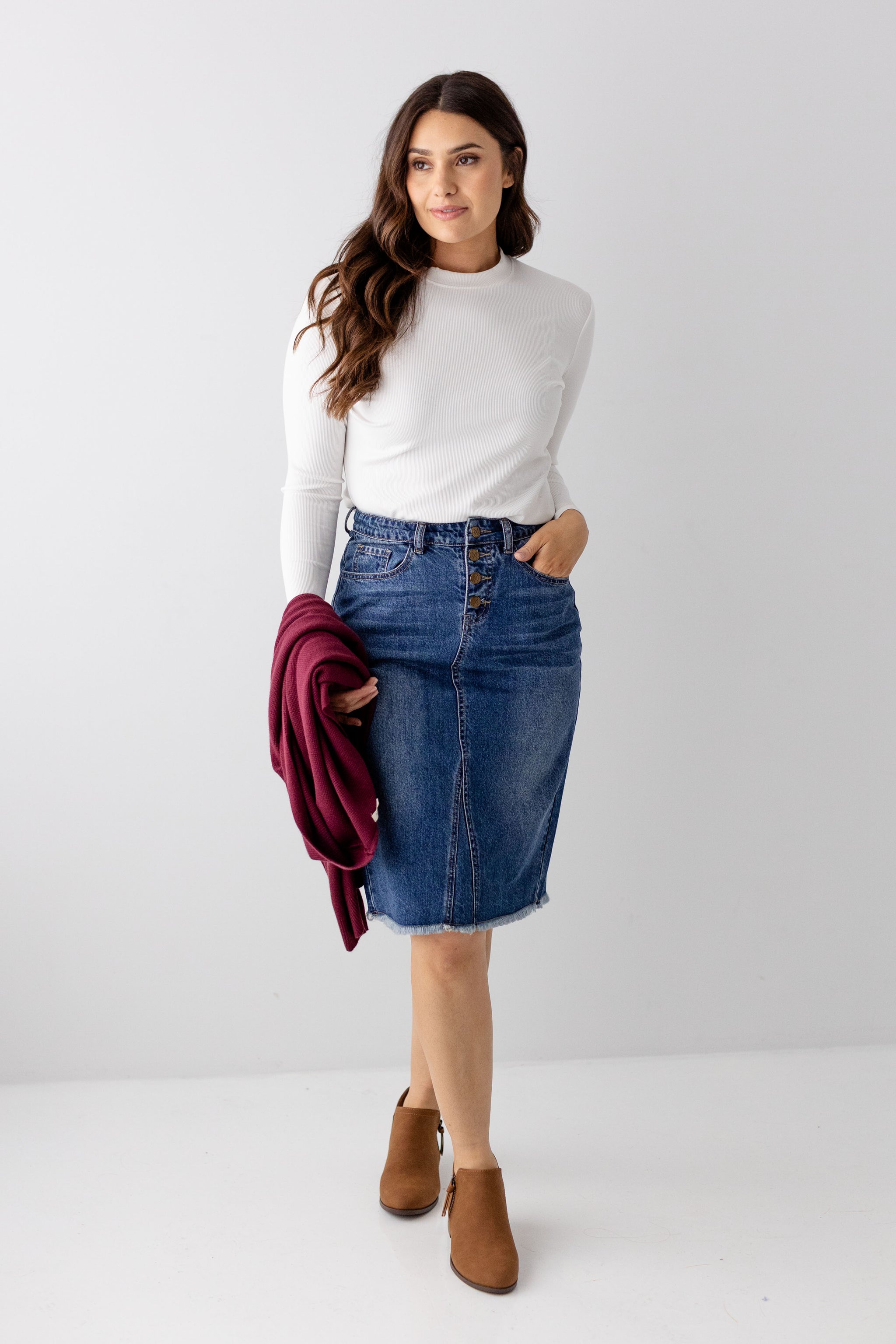 Women's Hybrid skirt-pants in wool blend | Grey | Diesel