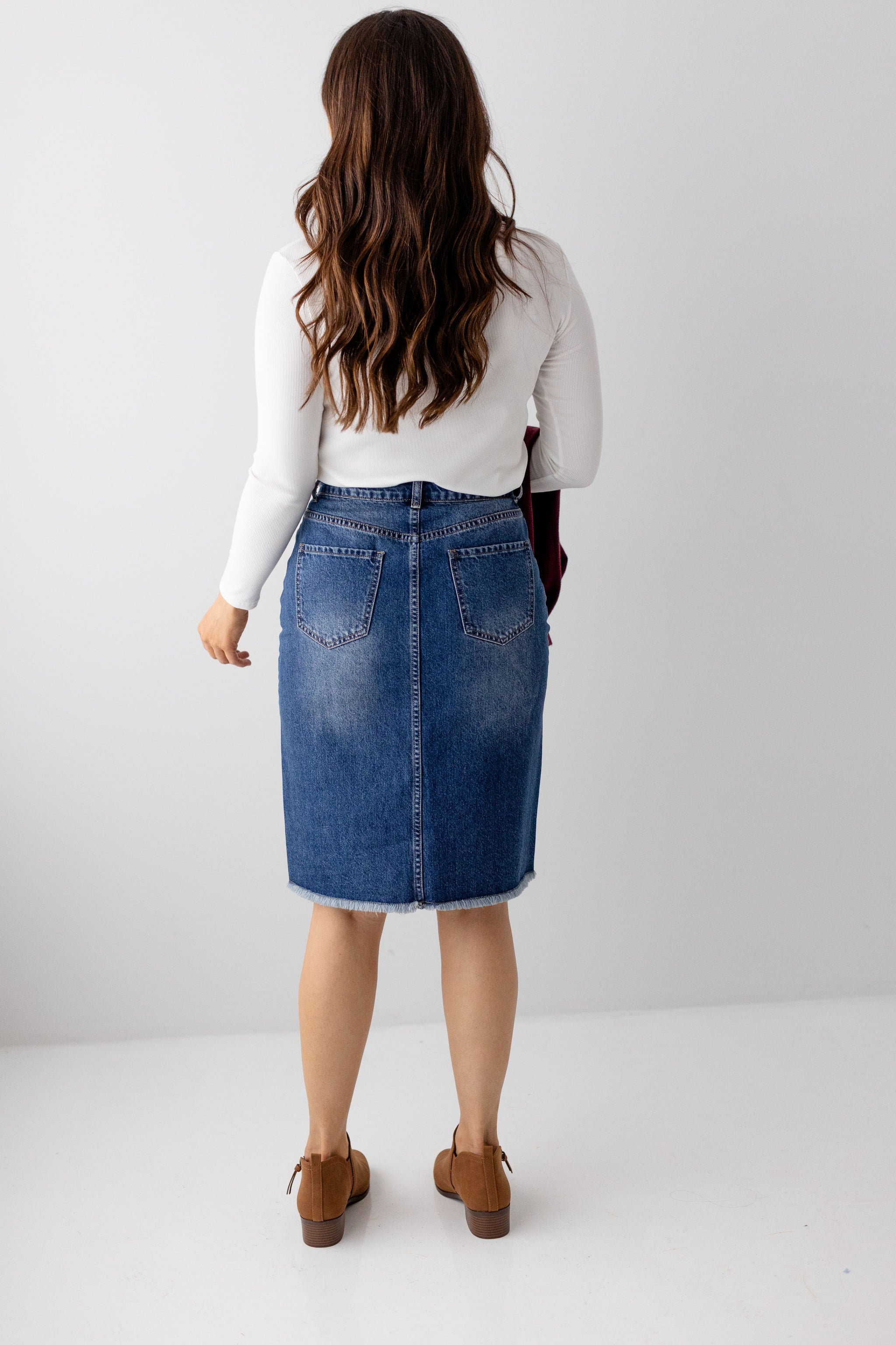 スカート LENINA CALIN two pocket denim skirt DE-ALBUS-L