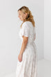 'Skylar' Soft Wave Print Dolman Sleeve Midi Dress in Light Taupe